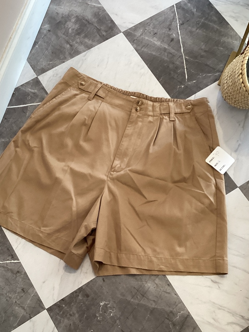 155 Madewell Tan Flat Front Men's Shorts